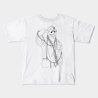 Undead man with mask Kids T-Shirt